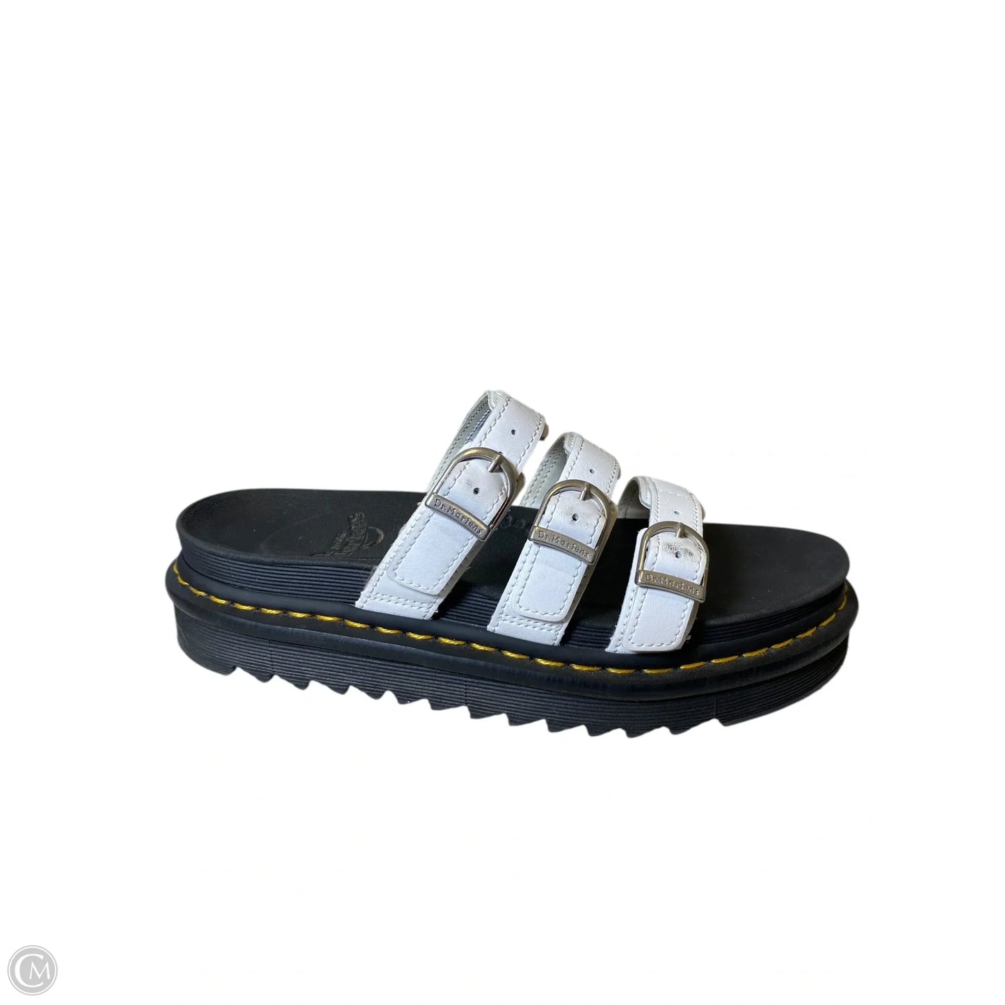 Sandals Heels Block By Dr Martens In White, Size: 9