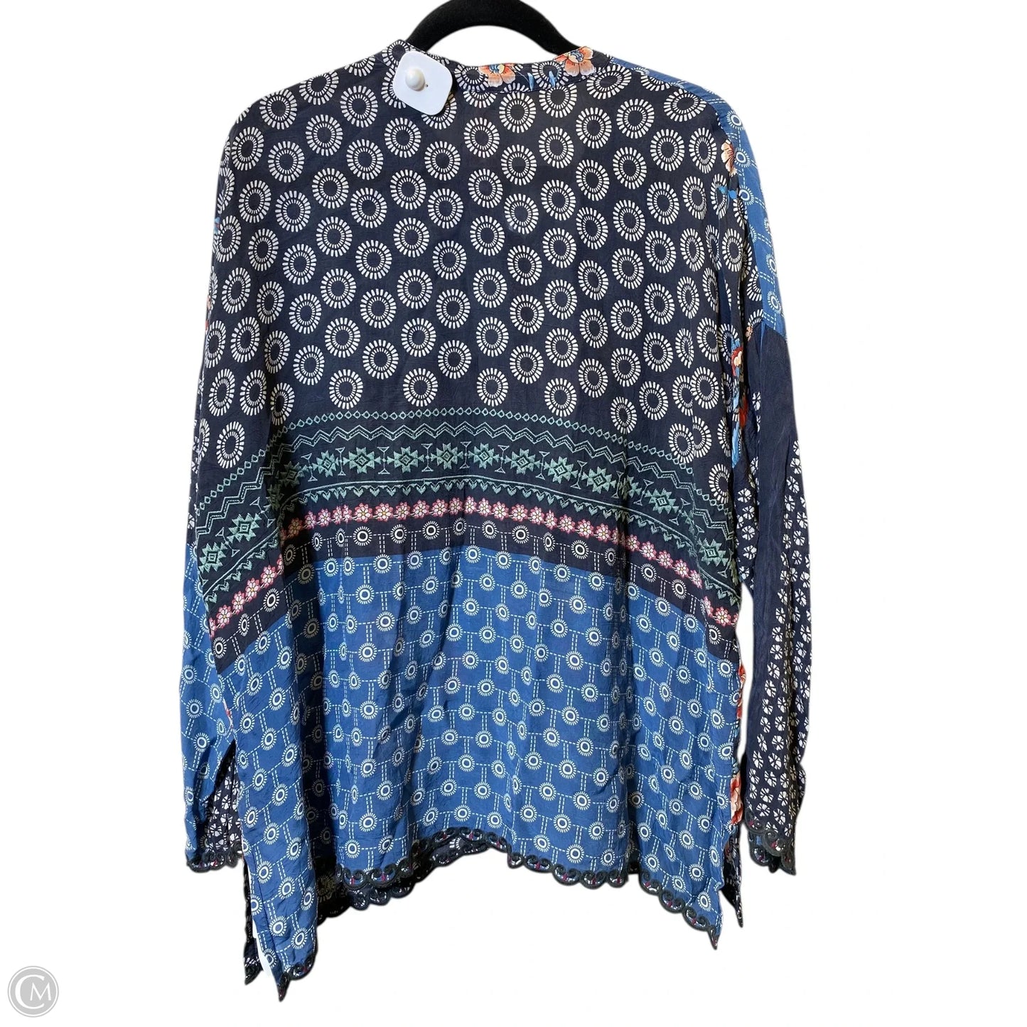Top Long Sleeve By Johnny Was In Multi-colored, Size: L