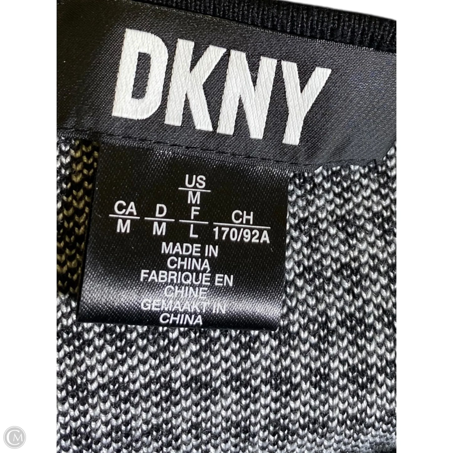 Dress Casual Midi By Dkny In Black & White, Size: M