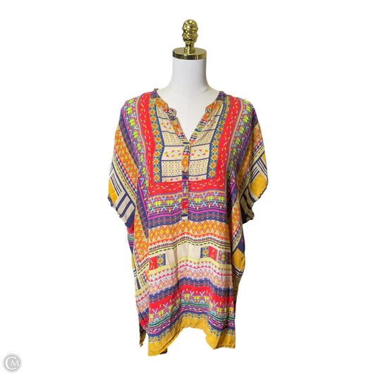 Top Short Sleeve By Johnny Was In Multi-colored, Size: L