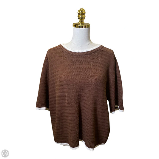 Top Short Sleeve By Abercrombie And Fitch In Brown, Size: Xl