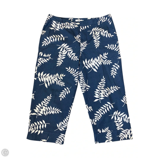 Pants Cropped By Izod In Blue & White, Size: 12p