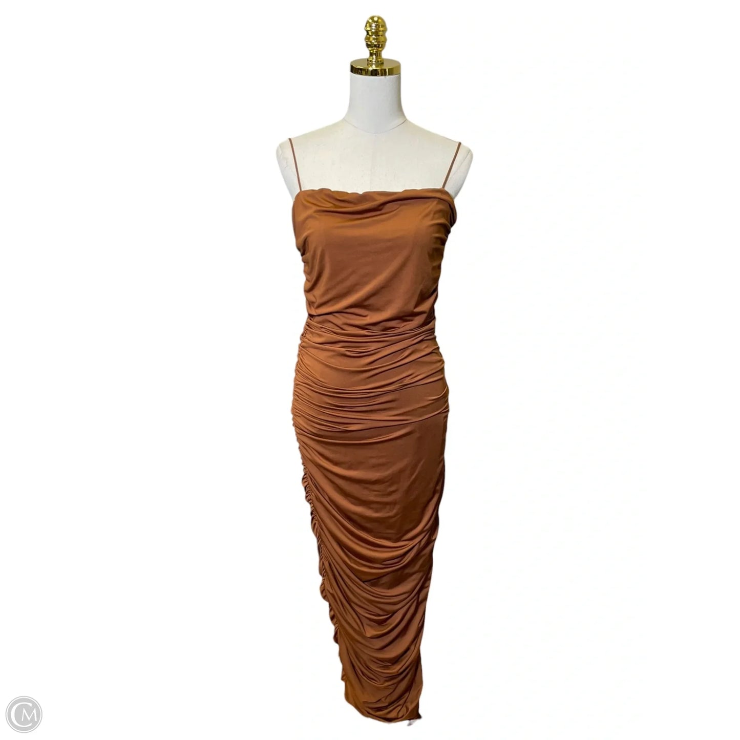 Dress Casual Maxi By Clothes Mentor In Brown, Size: Xl