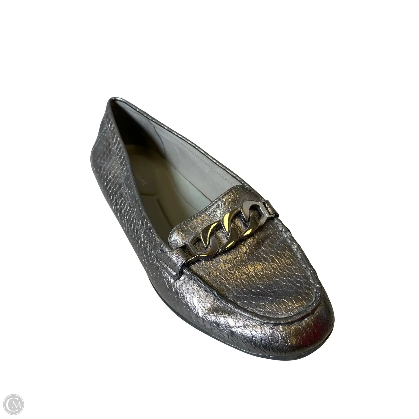 Shoes Flats By Easy Spirit In Silver, Size: 7W