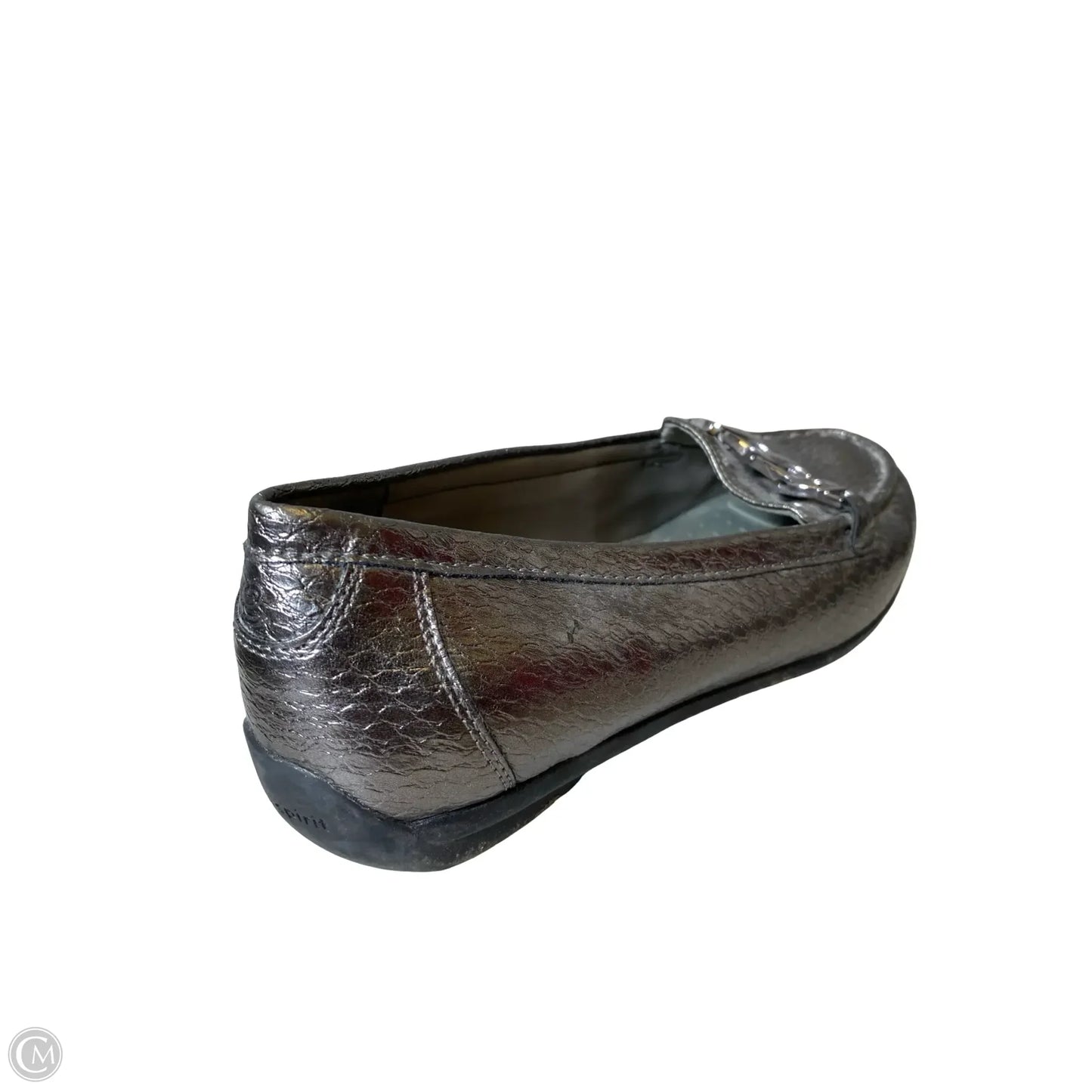 Shoes Flats By Easy Spirit In Silver, Size: 7W
