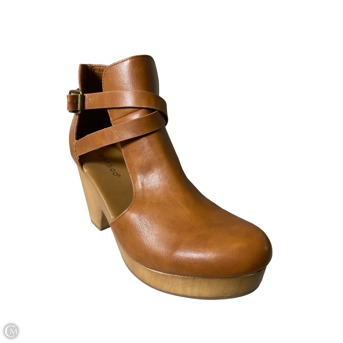 Sandals Heels Block By Bamboo In Brown, Size: 8.5