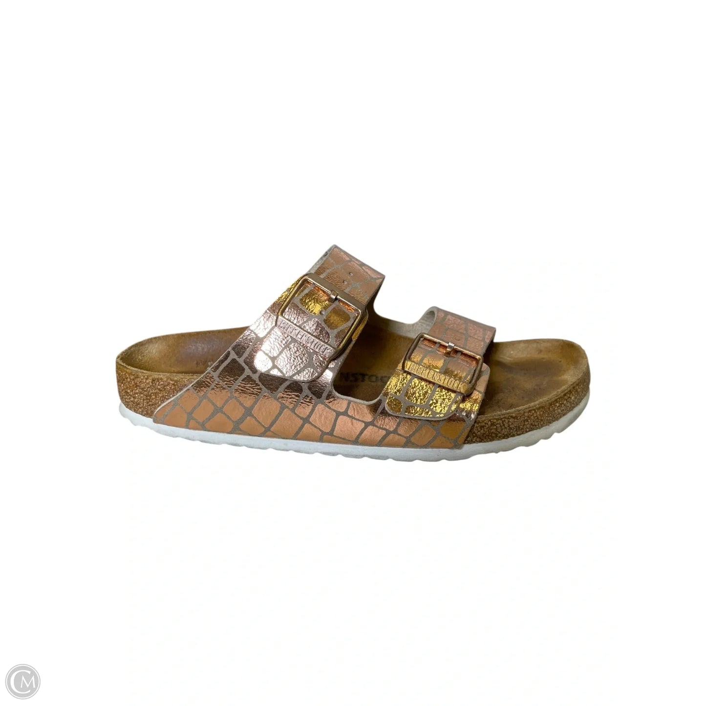 Sandals Flats By Birkenstock In Rose Gold, Size: 9