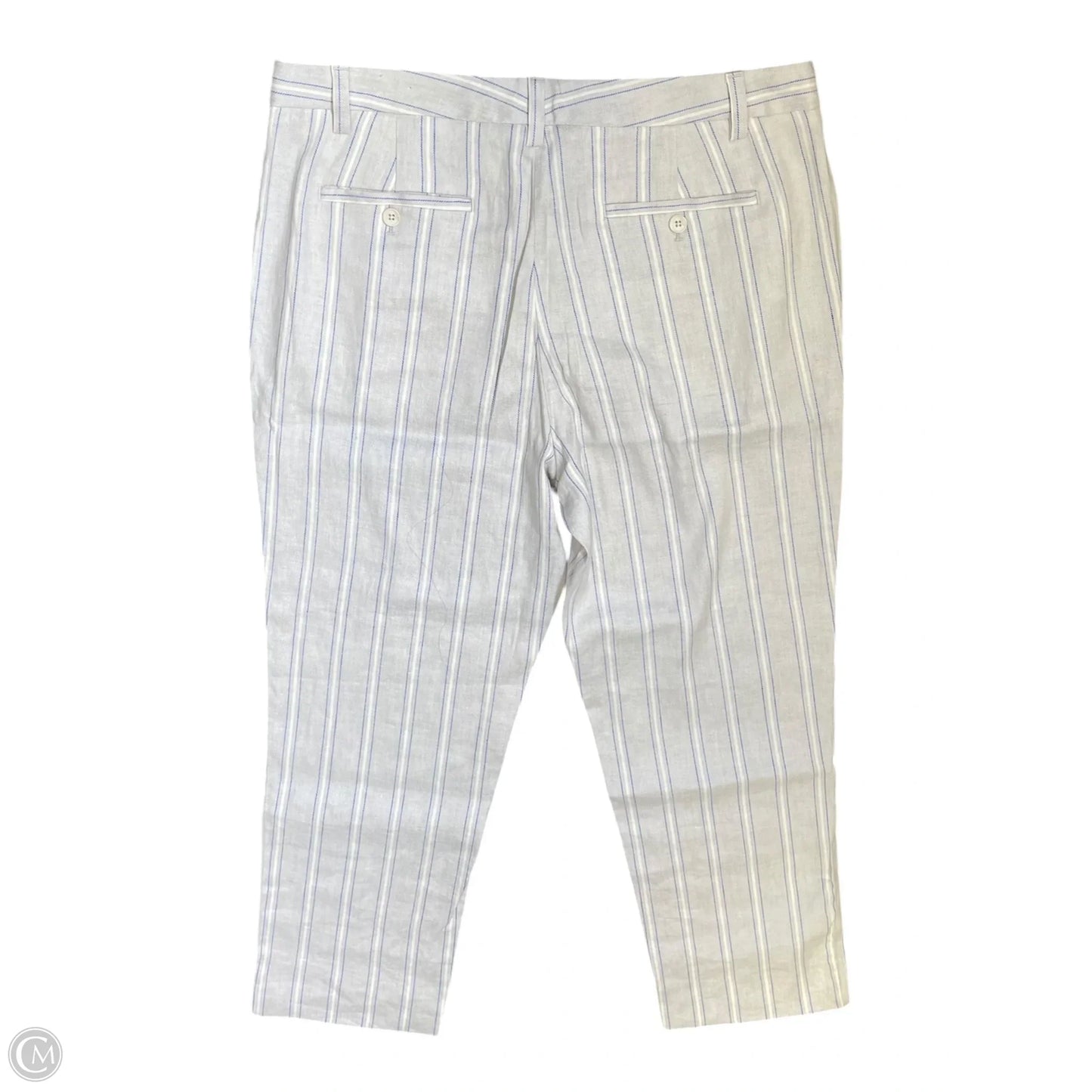 Pants Cropped By Banana Republic In Striped Pattern, Size: 14