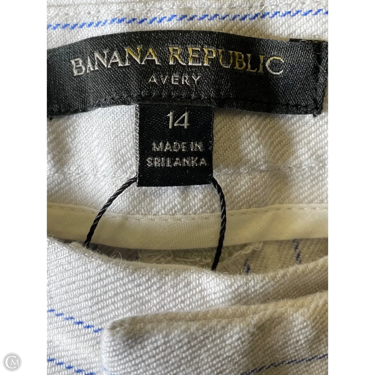 Pants Cropped By Banana Republic In Striped Pattern, Size: 14