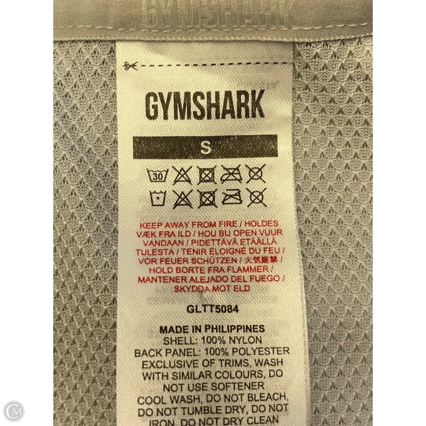 Jacket Windbreaker By Gym Shark In Grey, Size: S
