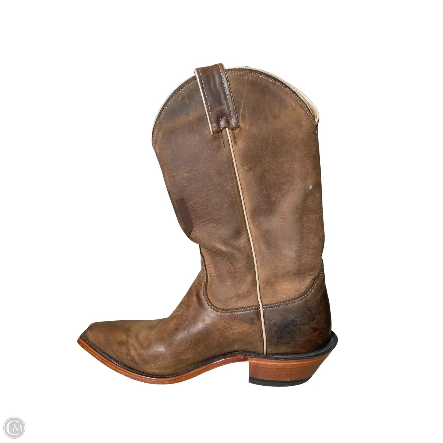 Boots Western Mid-calf Heels By Clothes Mentor In Brown, Size: 7