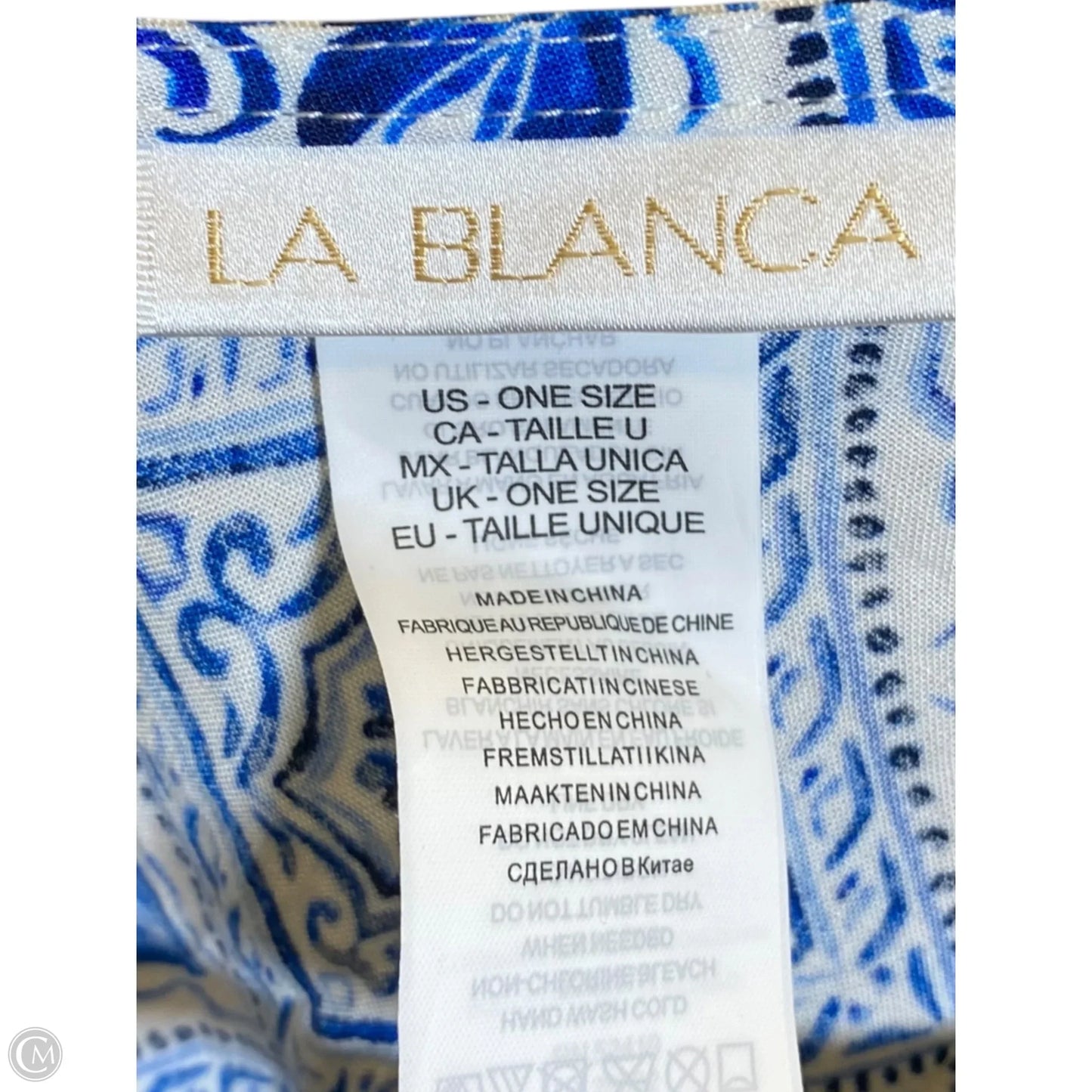 Swimwear Cover-up By La Blanca In Blue & White, Size: Osfm