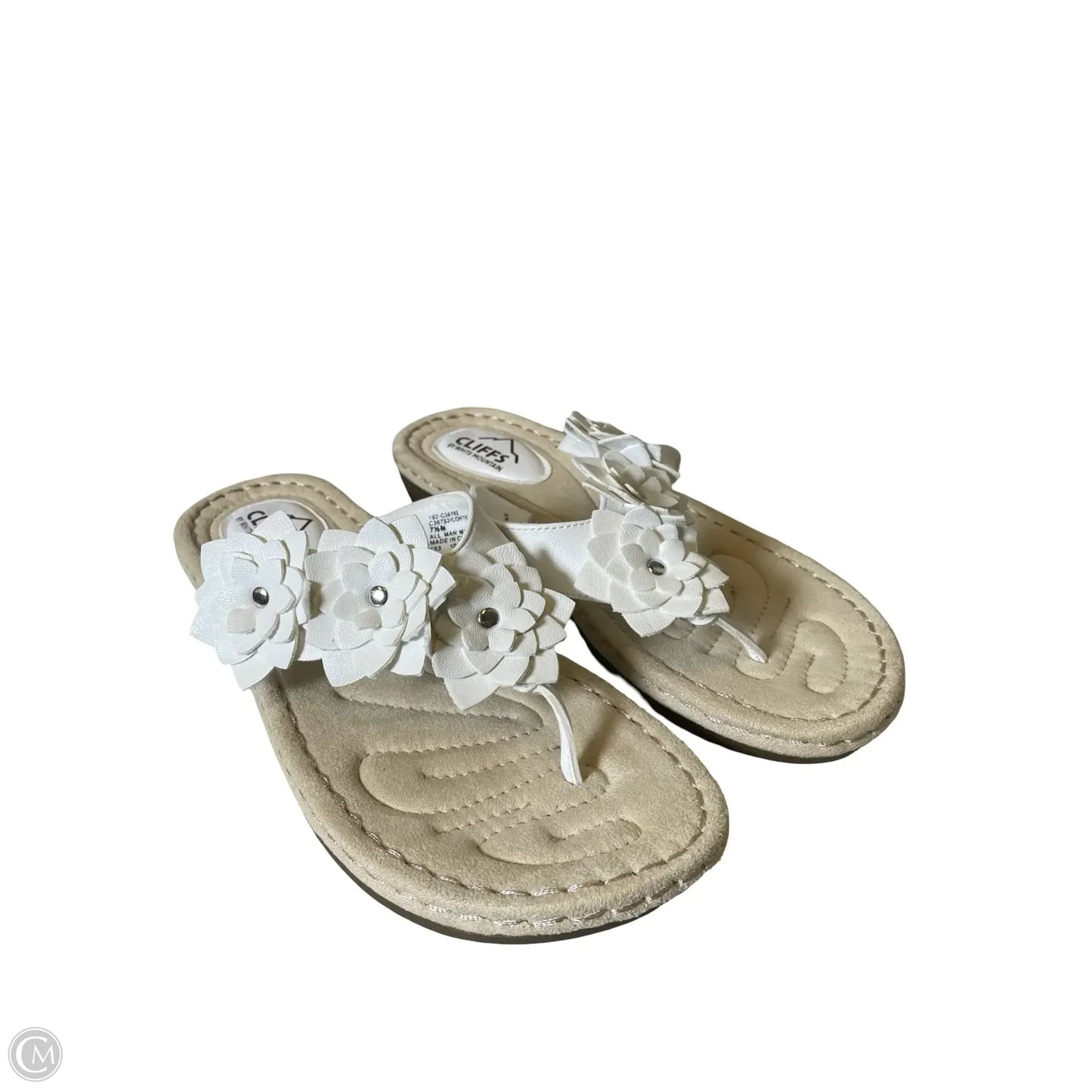 Sandals Flats By Cliffs By White Mountain In White, Size: 7.5