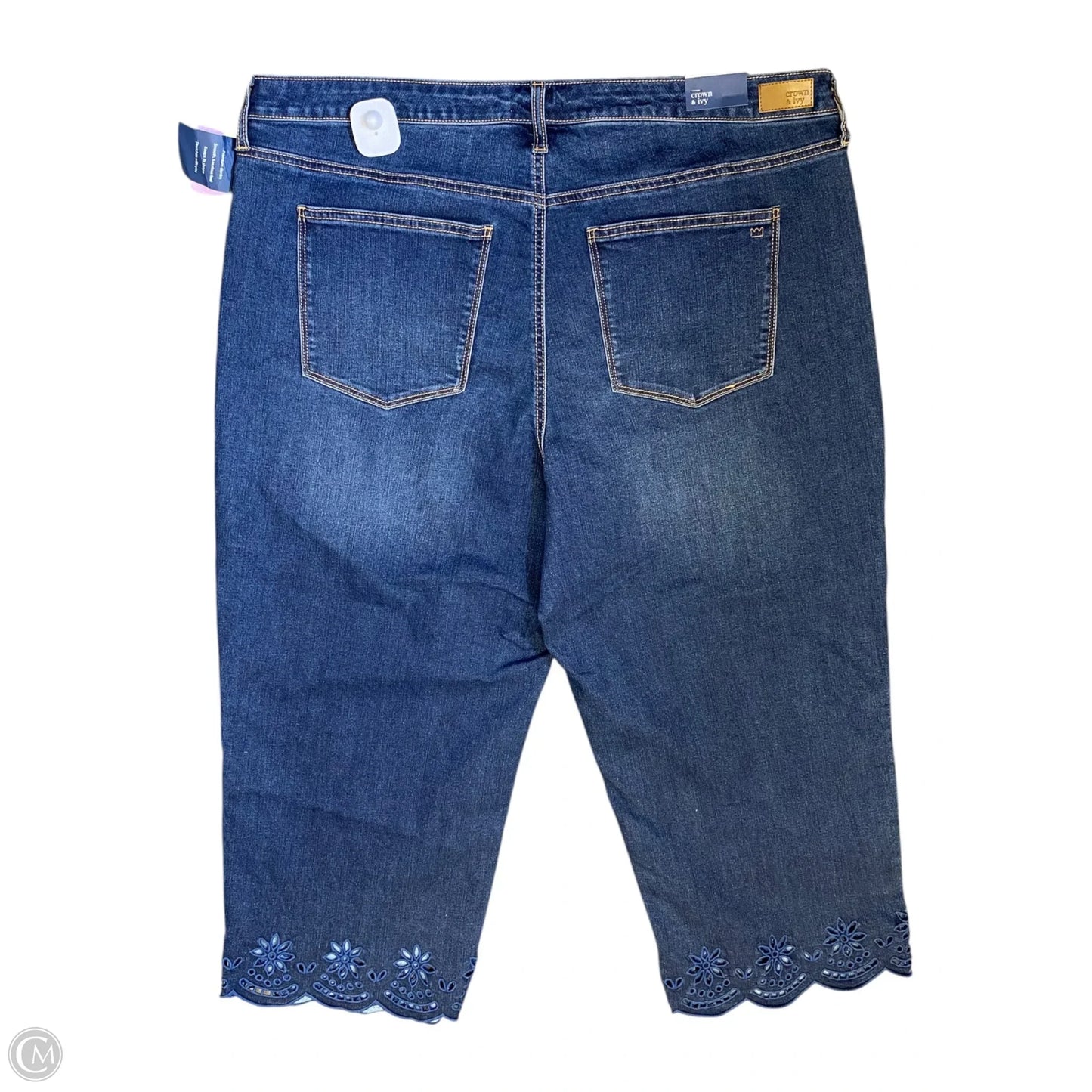Jeans Cropped By Crown And Ivy In Blue Denim, Size: 18