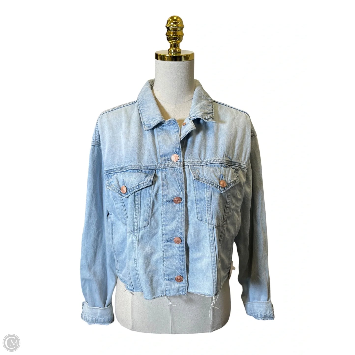 Jacket Denim By American Eagle In Blue Denim, Size: M