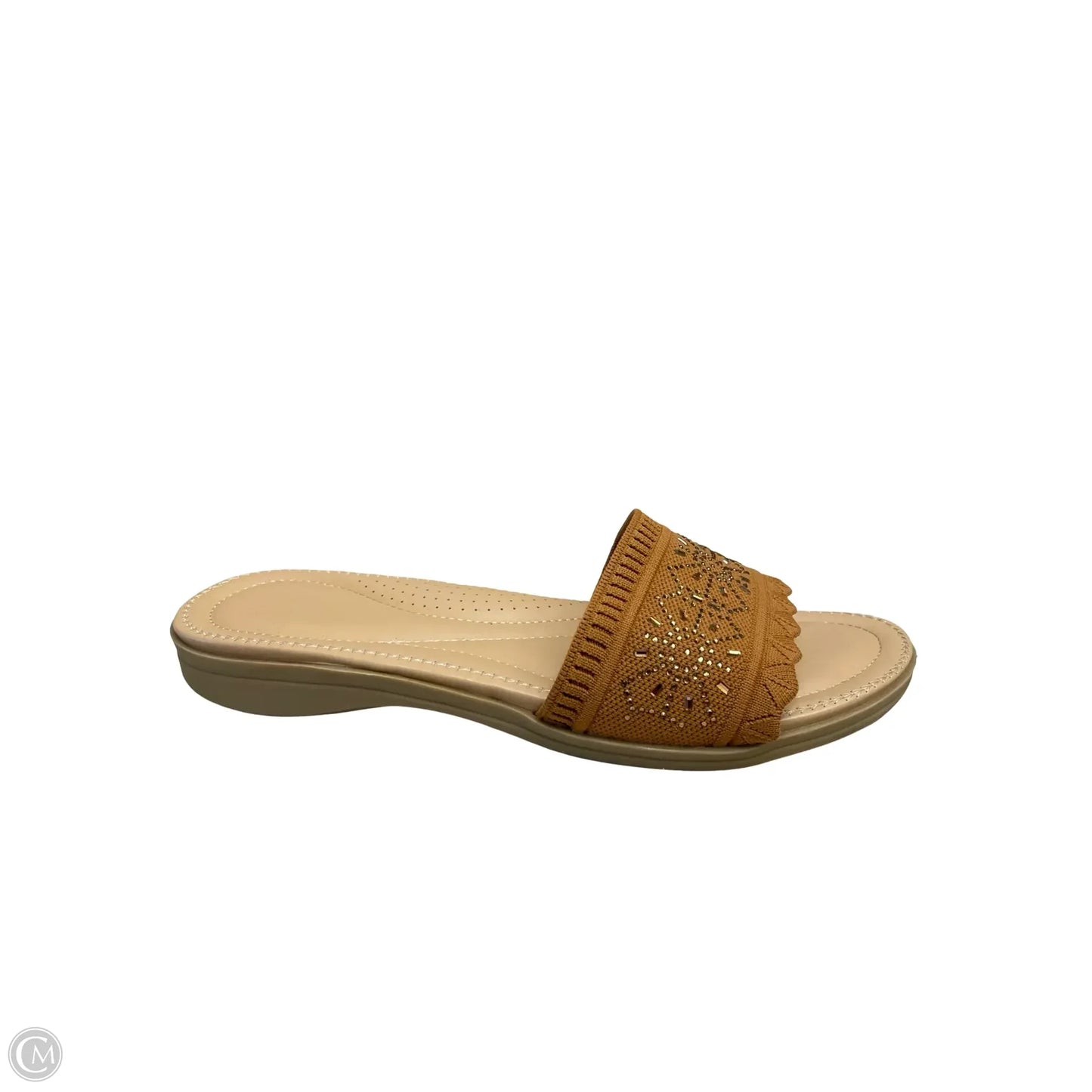 Sandals Flats By Clothes Mentor In Brown, Size: 11