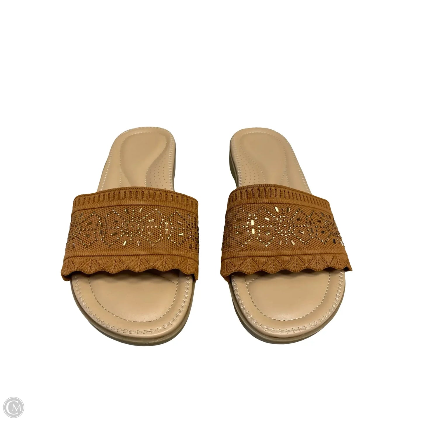 Sandals Flats By Clothes Mentor In Brown, Size: 11