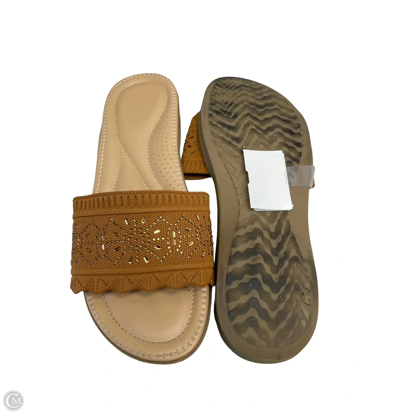 Sandals Flats By Clothes Mentor In Brown, Size: 11