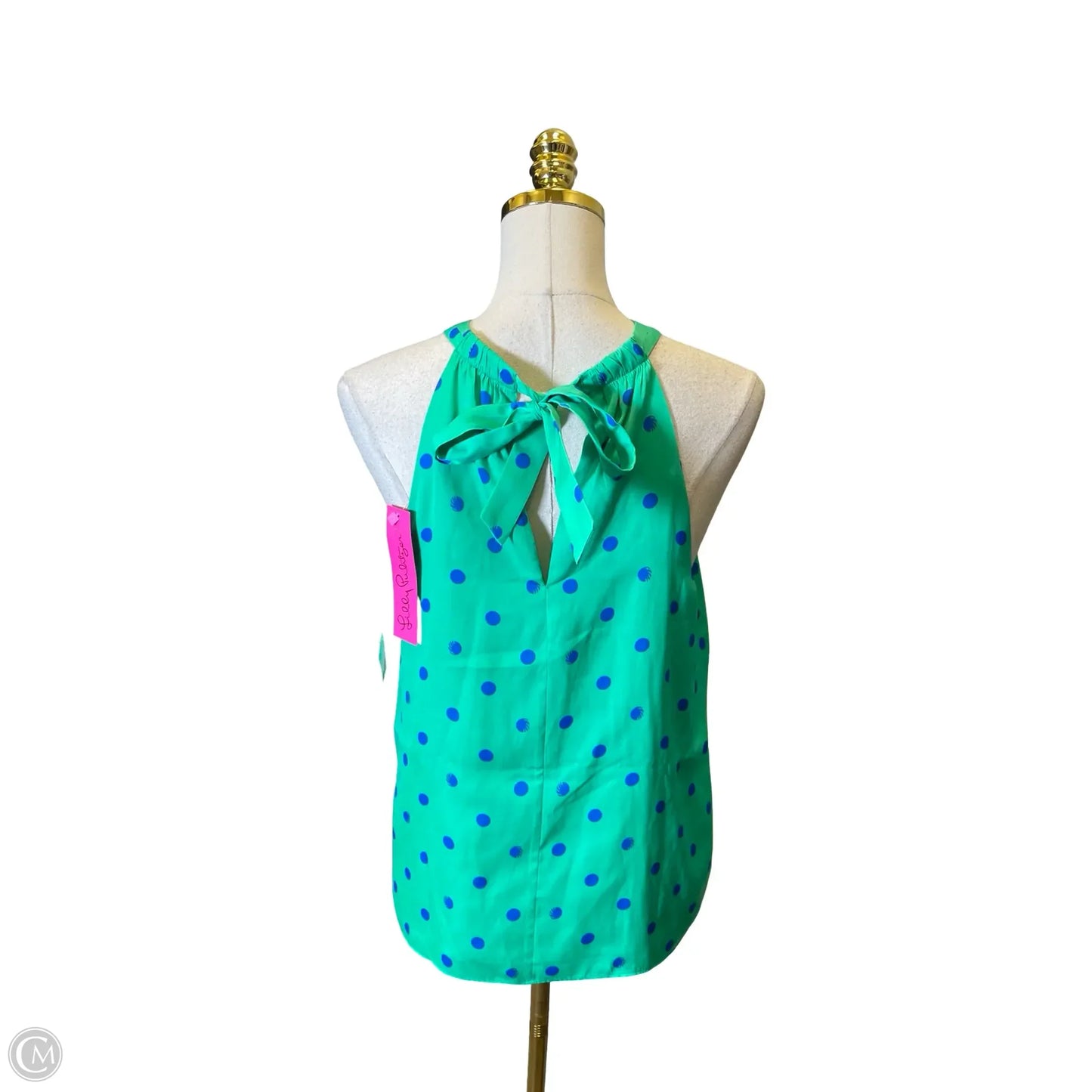 Top Sleeveless Designer By Lilly Pulitzer In Polkadot Pattern, Size: M
