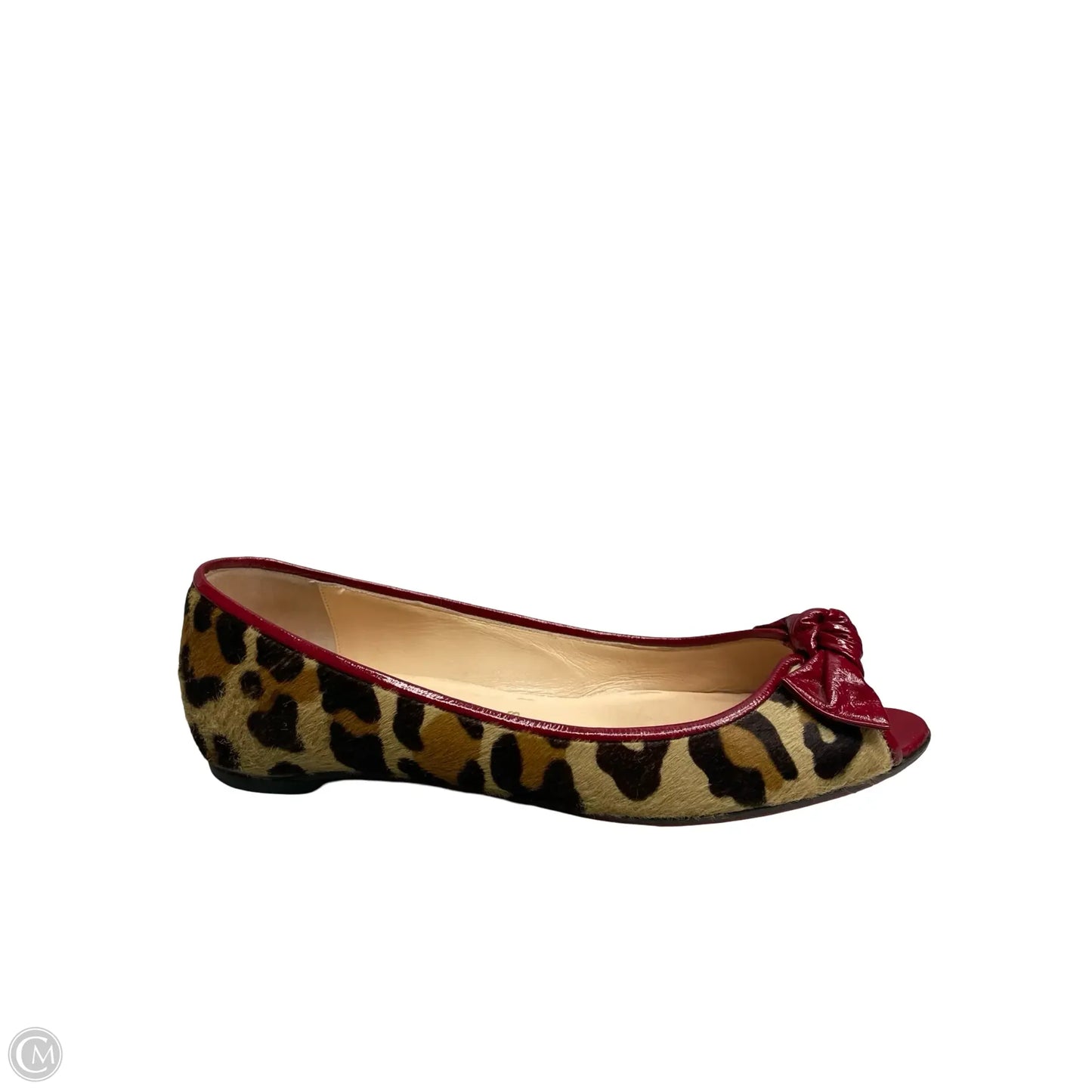Sandals Luxury Designer By Christian Louboutin In Animal Print, Size: 7.5