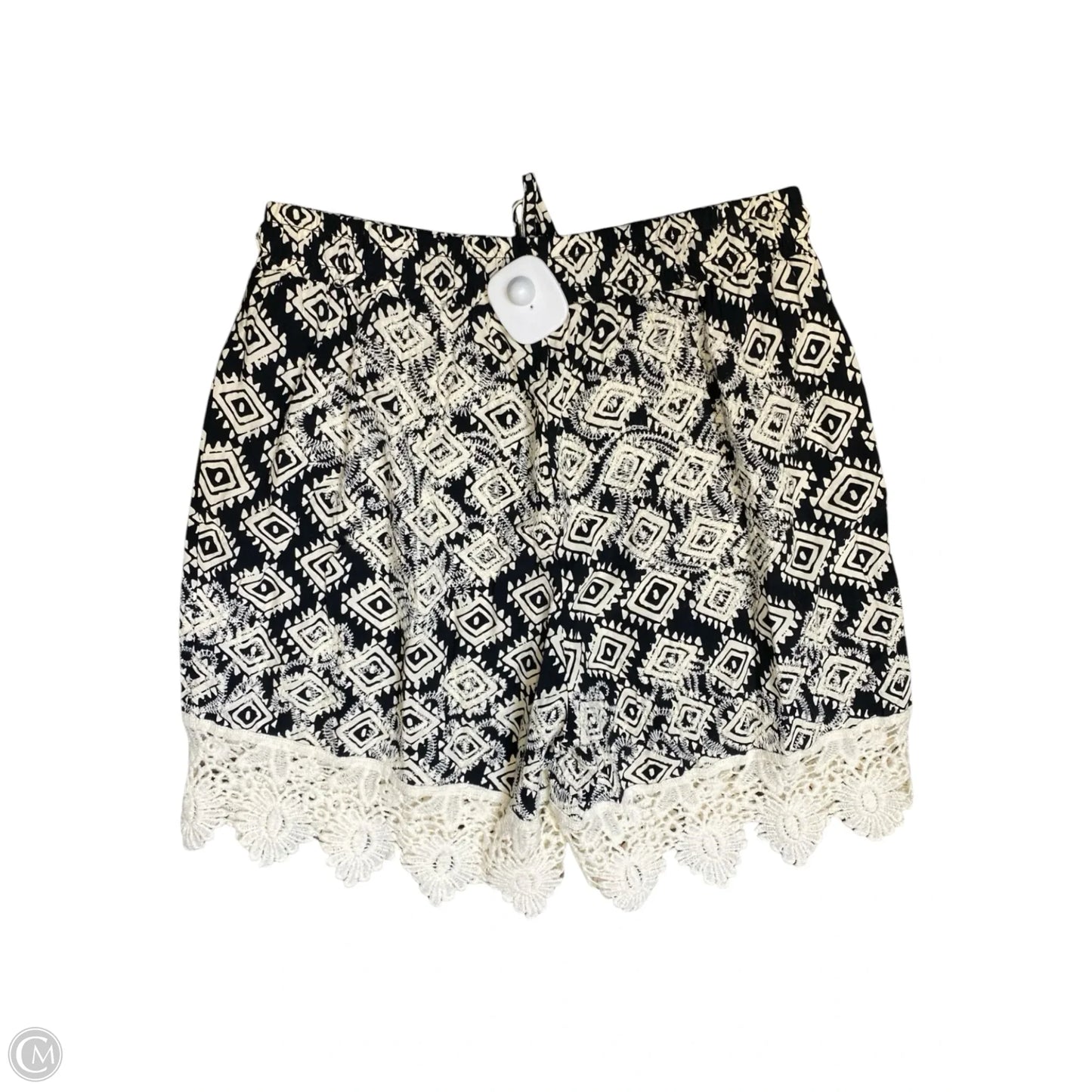 Lounge Set Shorts By Solitaire In Black & Cream, Size: M