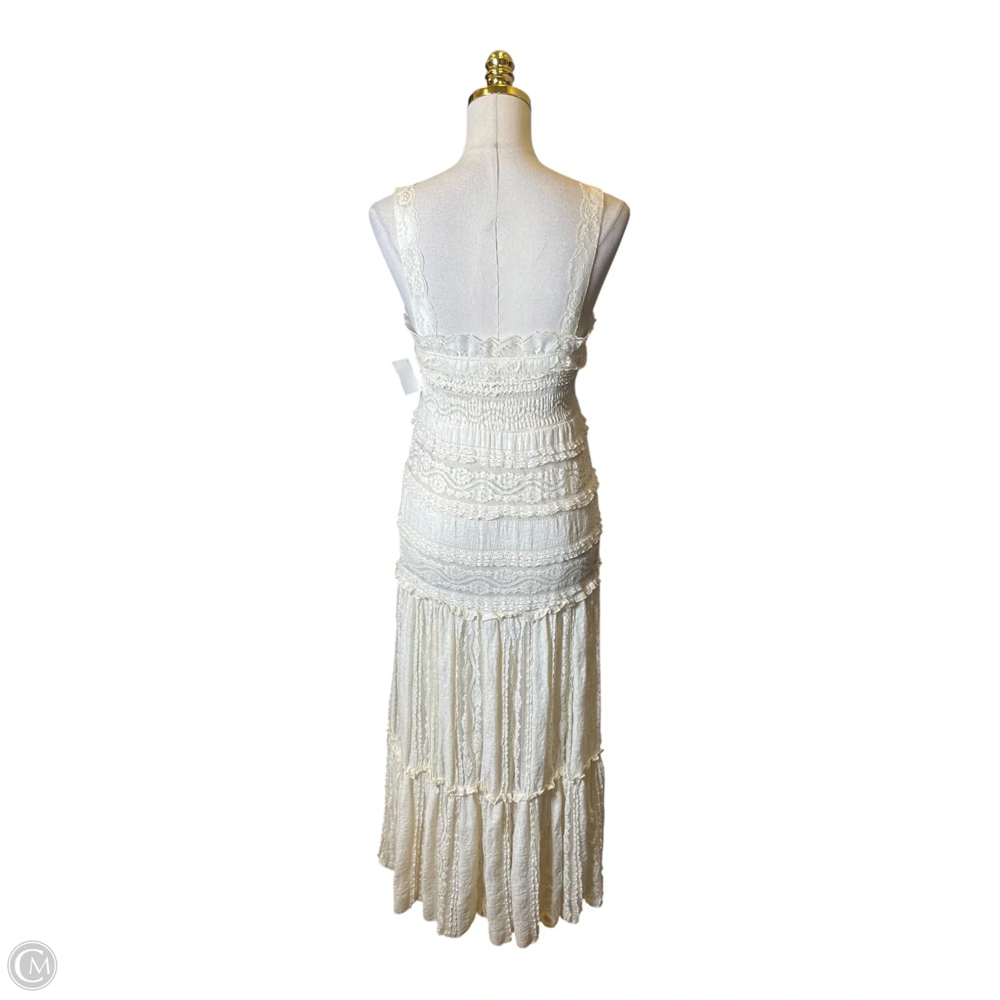 Dress Casual Maxi By Willow & Clay In Cream, Size: M