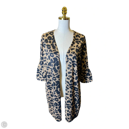 Cardigan By Clothes Mentor In Animal Print, Size: M