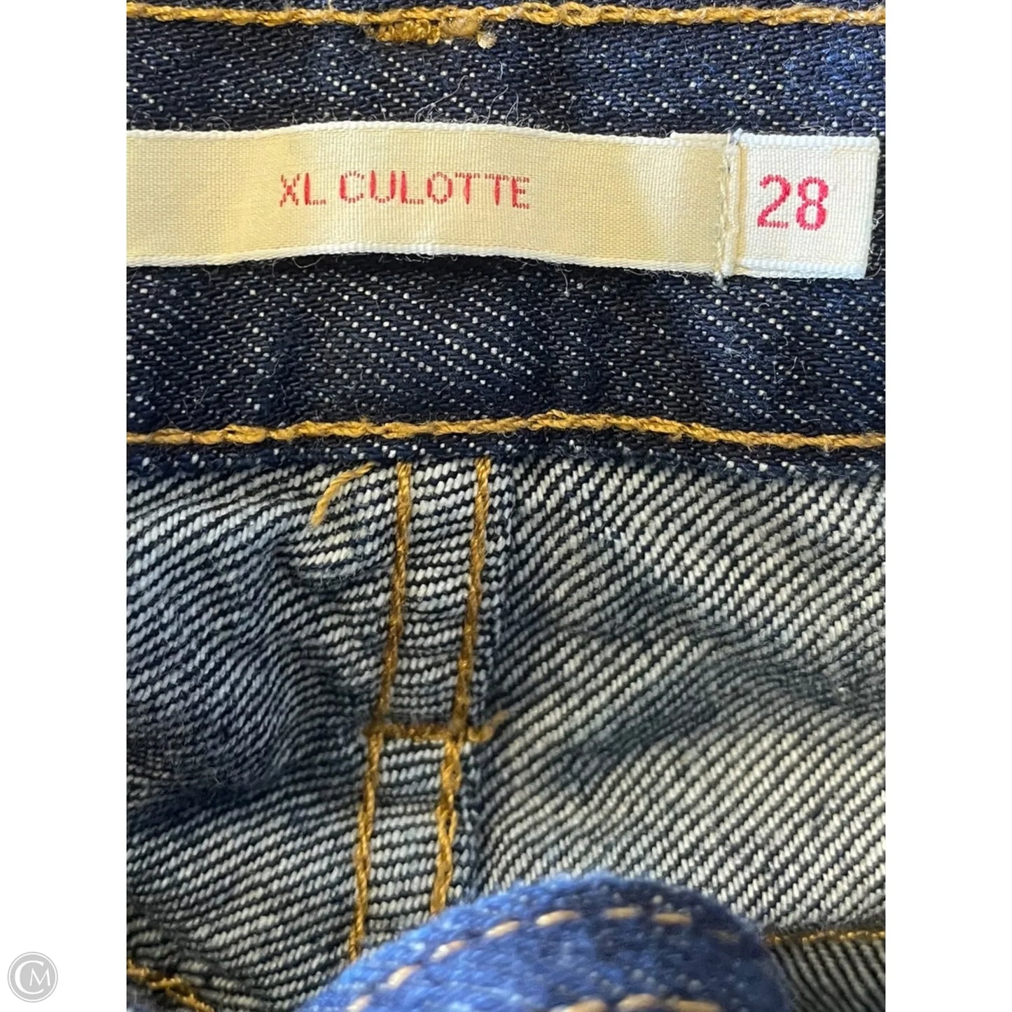Jeans Cropped By Levis Signature In Blue Denim, Size: 6