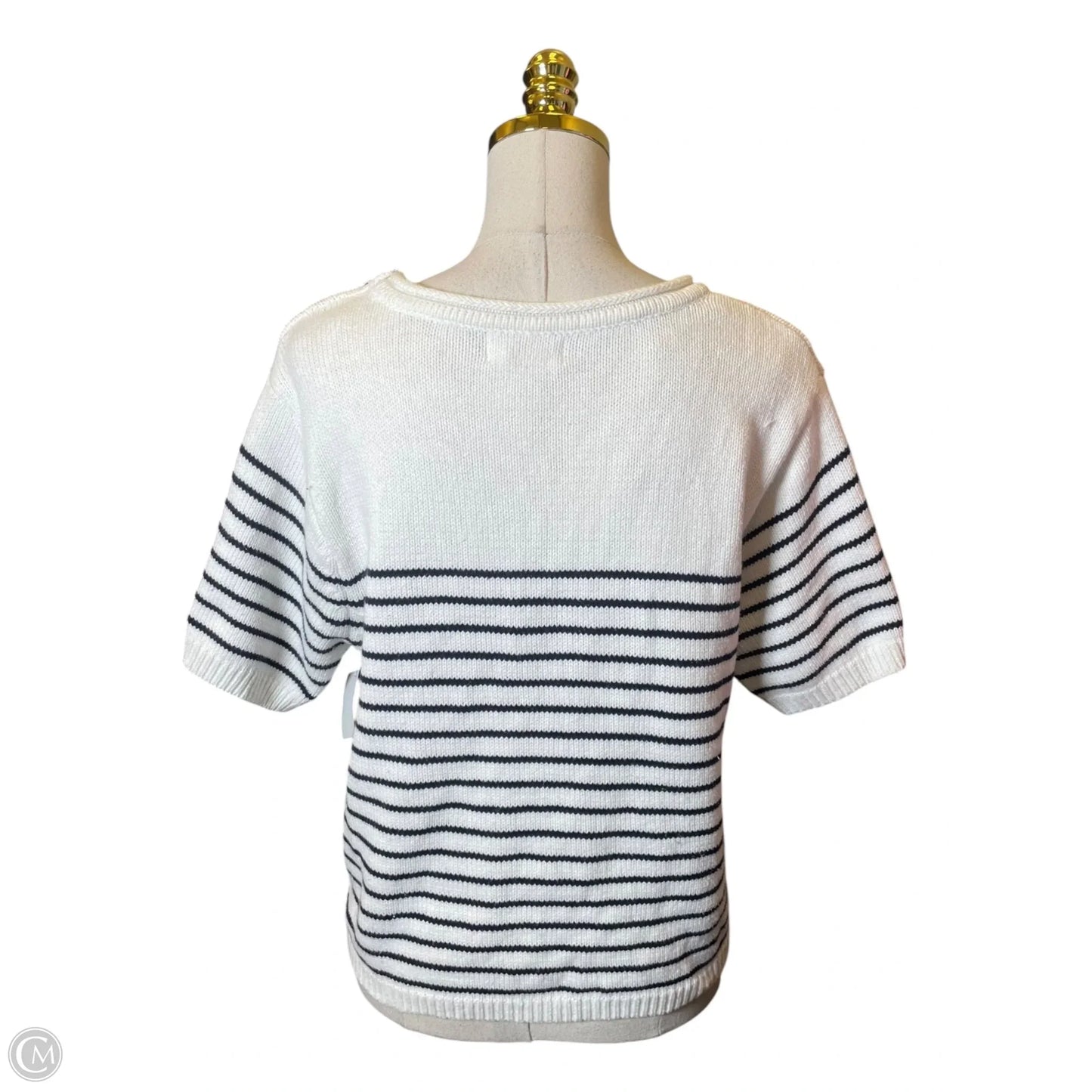Sweater Short Sleeve By Jessica Simpson In Striped Pattern, Size: L
