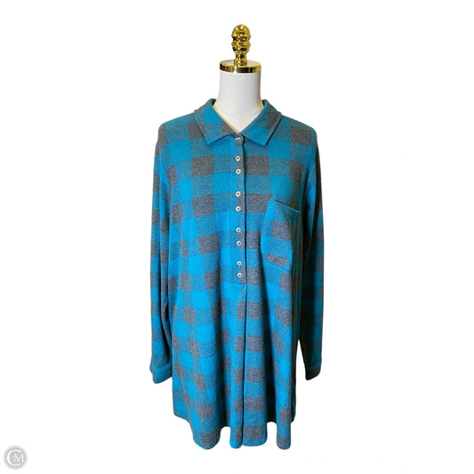 Sweater By Soft Surroundings In Checkered Pattern, Size: 1x