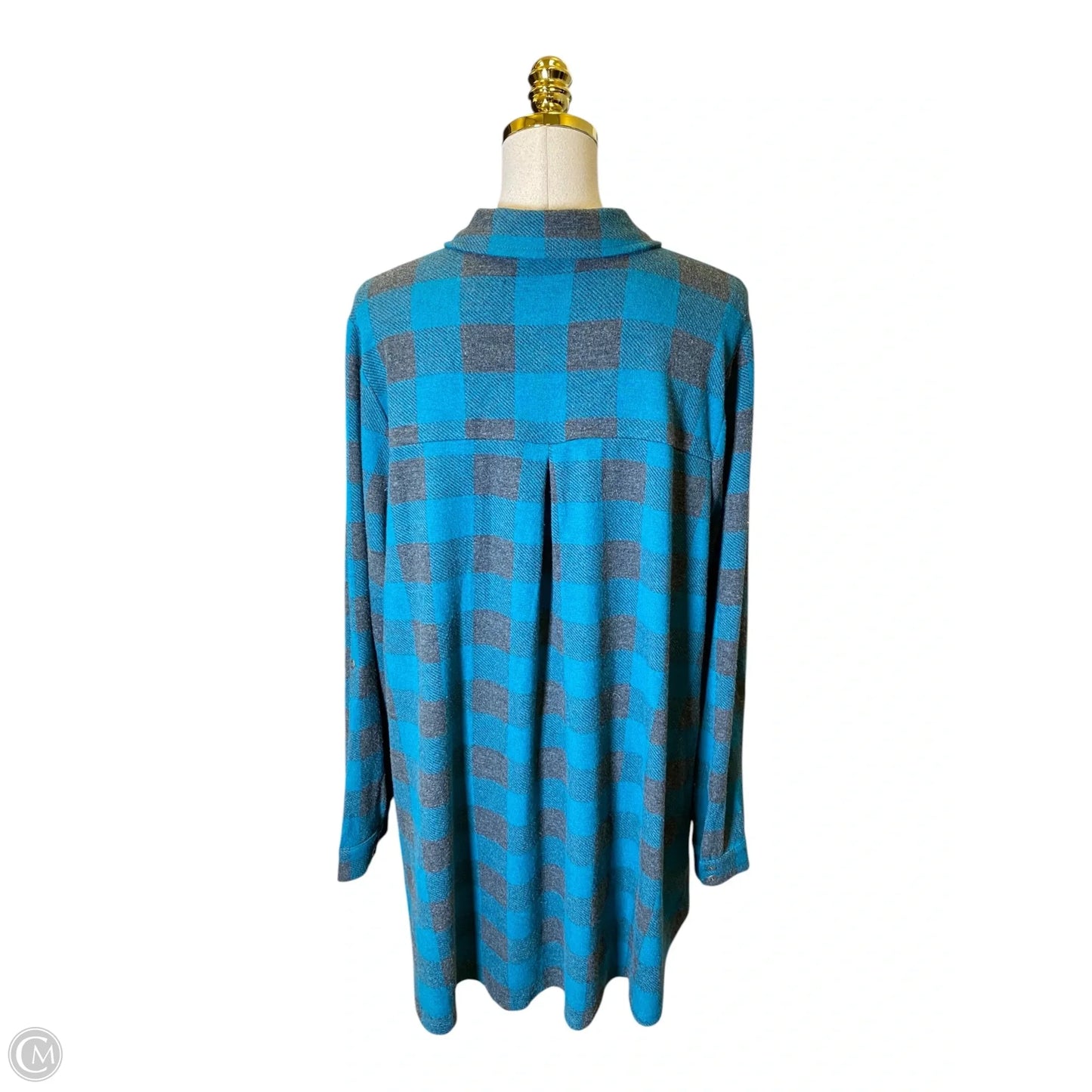 Sweater By Soft Surroundings In Checkered Pattern, Size: 1x