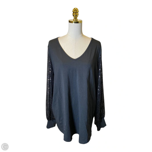 Top Long Sleeve By Belle By Kim Gravel In Black, Size: 2x