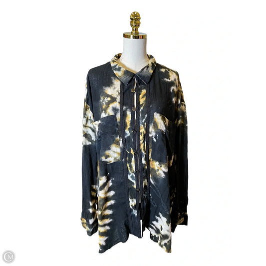Blouse Long Sleeve By Clothes Mentor In Multi-colored, Size: Xl