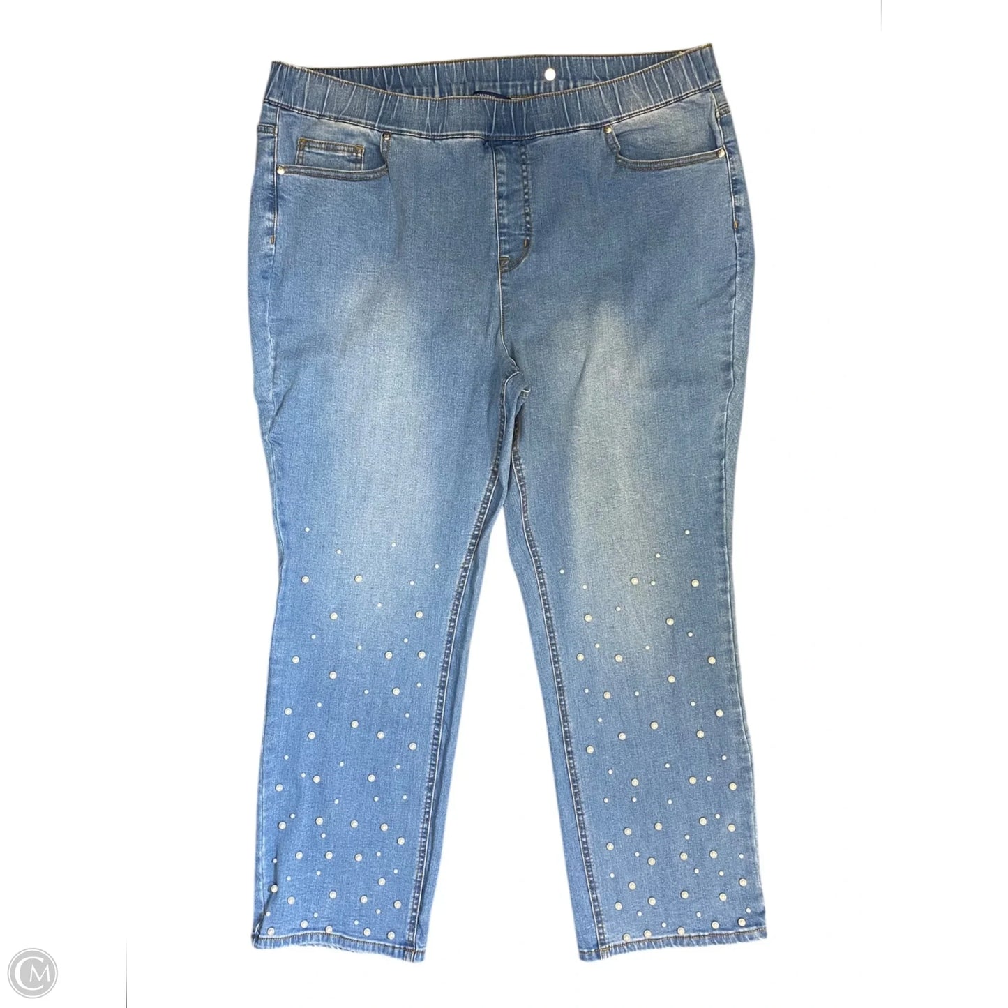 Jeans Straight By Isaac Mizrahi In Blue Denim, Size: 20