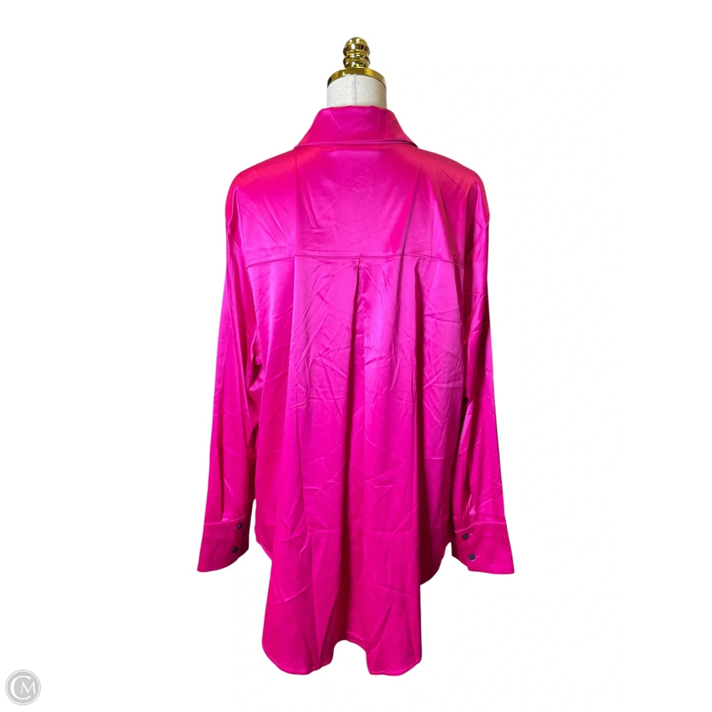 Blouse Long Sleeve By Lane Bryant In Pink, Size: 22