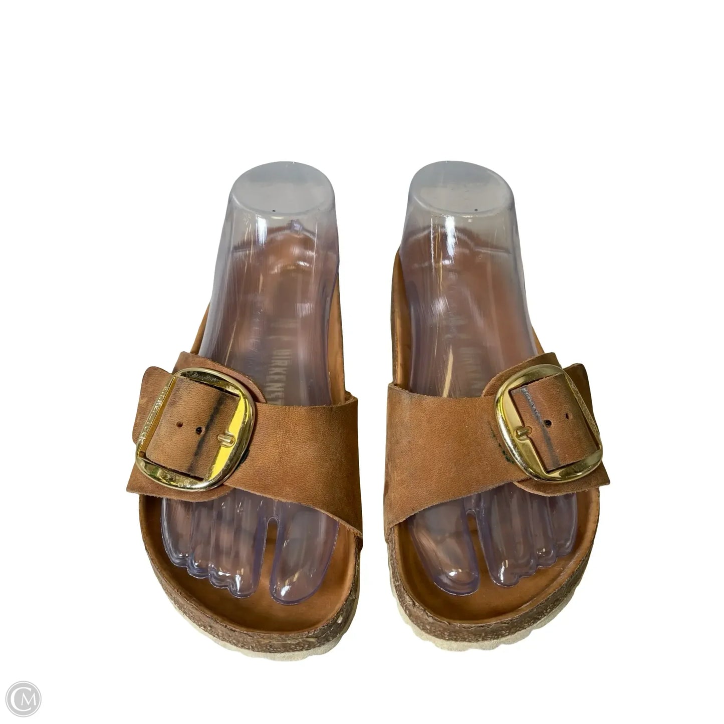Sandals Flats By Birkenstock In Brown, Size: 7