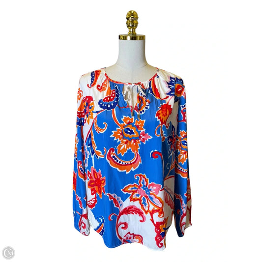 Top Long Sleeve By Chicos In Multi-colored, Size: M