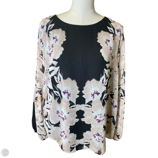 Top Long Sleeve By Calvin Klein In Multi-colored, Size: L