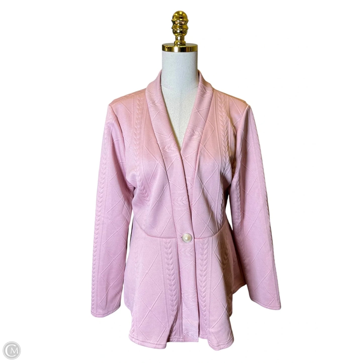 Cardigan By Clothes Mentor In Pink, Size: L