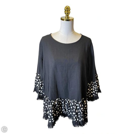 Top Short Sleeve By Umgee In Black, Size: Xl