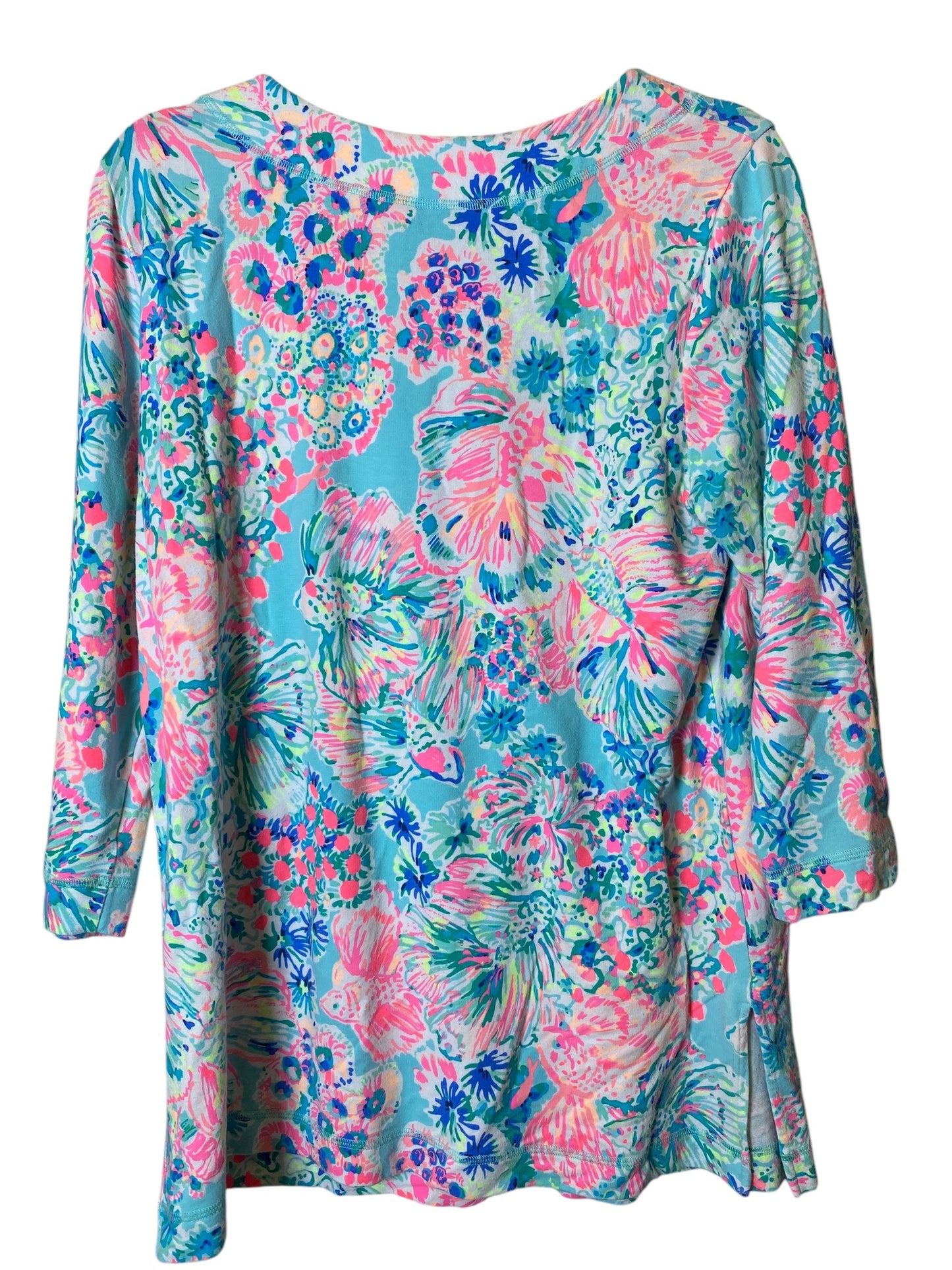 Top 3/4 Sleeve By Lilly Pulitzer In Multi-colored, Size: L