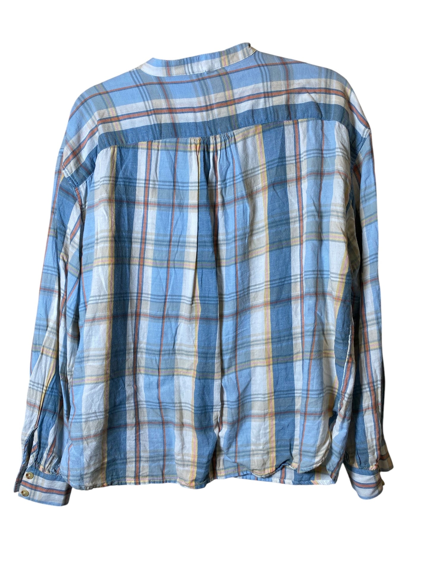 Top Long Sleeve By Chaps In Checkered Pattern, Size: Xl