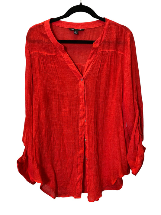 Top Long Sleeve By Zac And Rachel In Red, Size: Xl