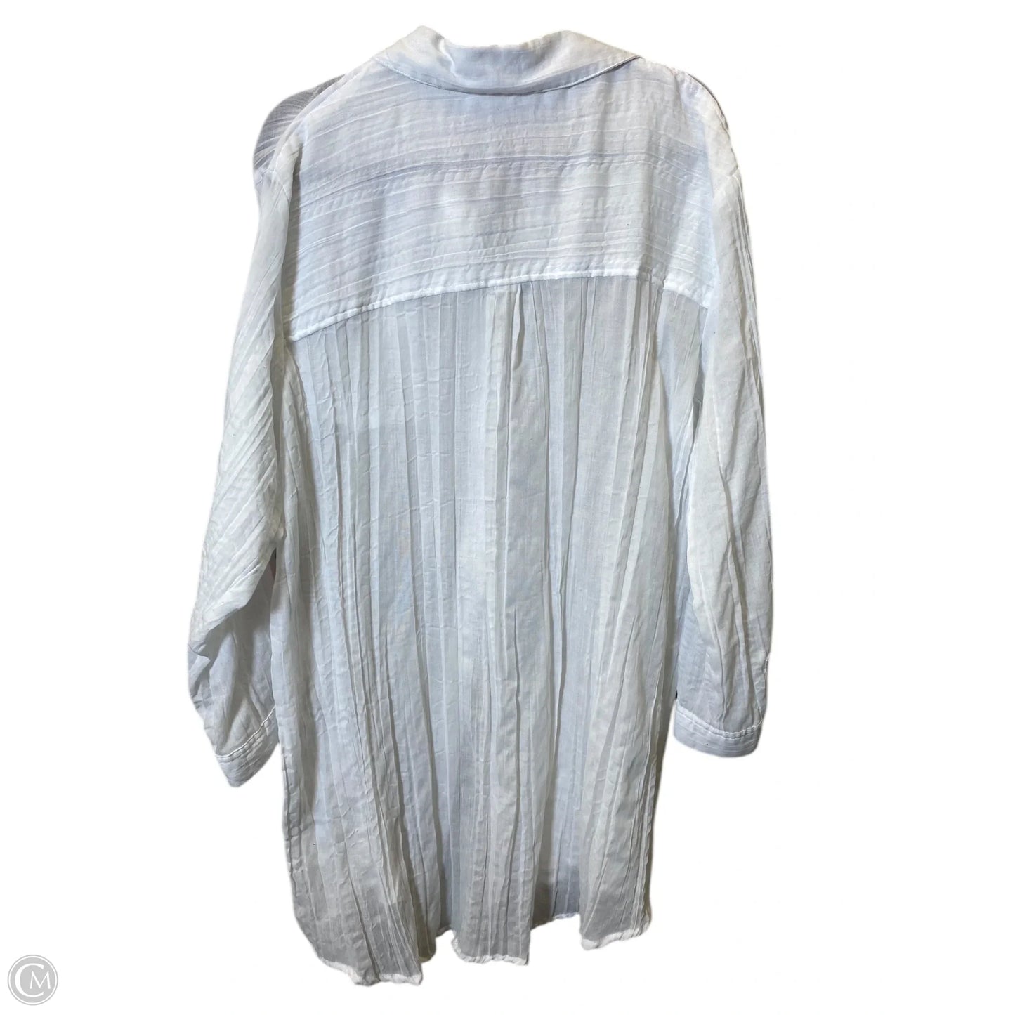 Blouse Long Sleeve By Clothes Mentor In White, Size: 2x