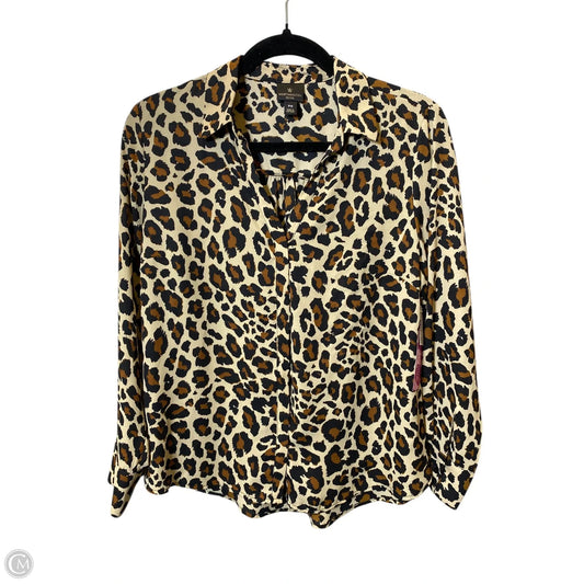 Top 3/4 Sleeve By Worthington In Animal Print, Size: Mp