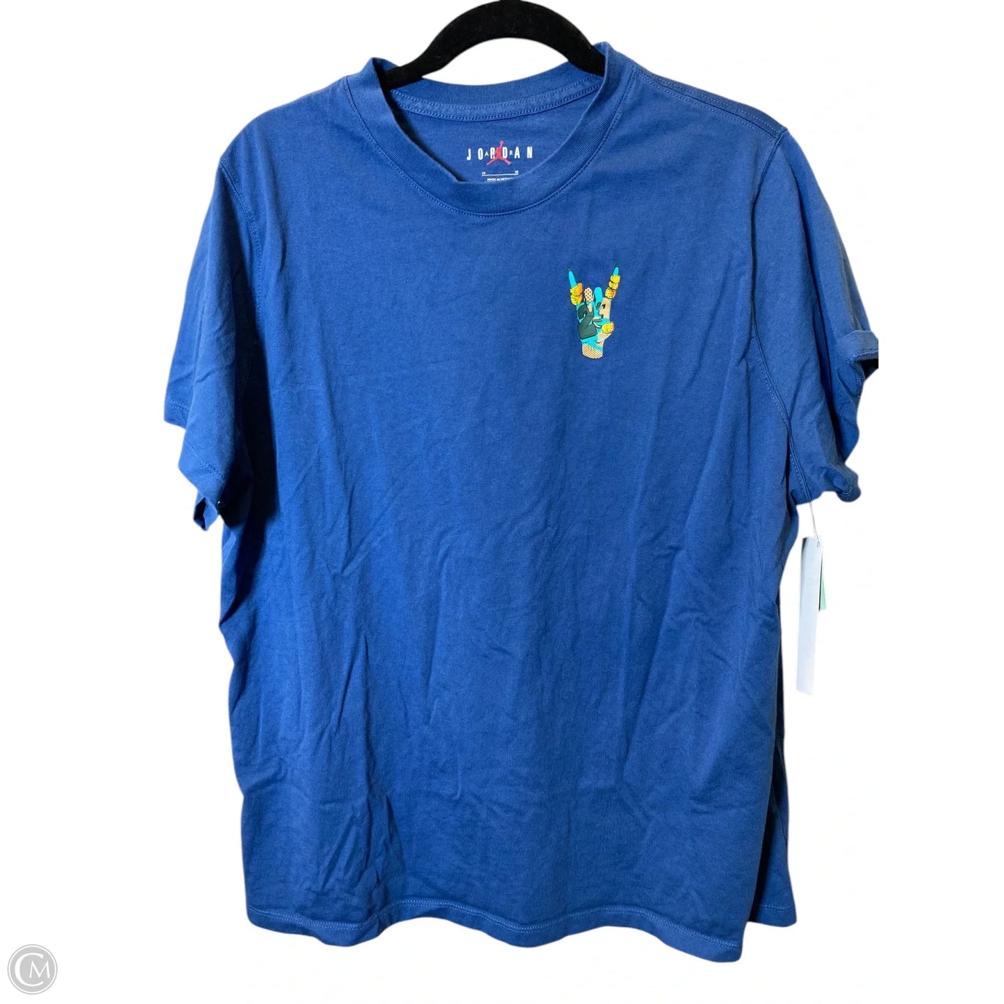 Top Short Sleeve Luxury Designer By Jordan In Navy, Size: 1x