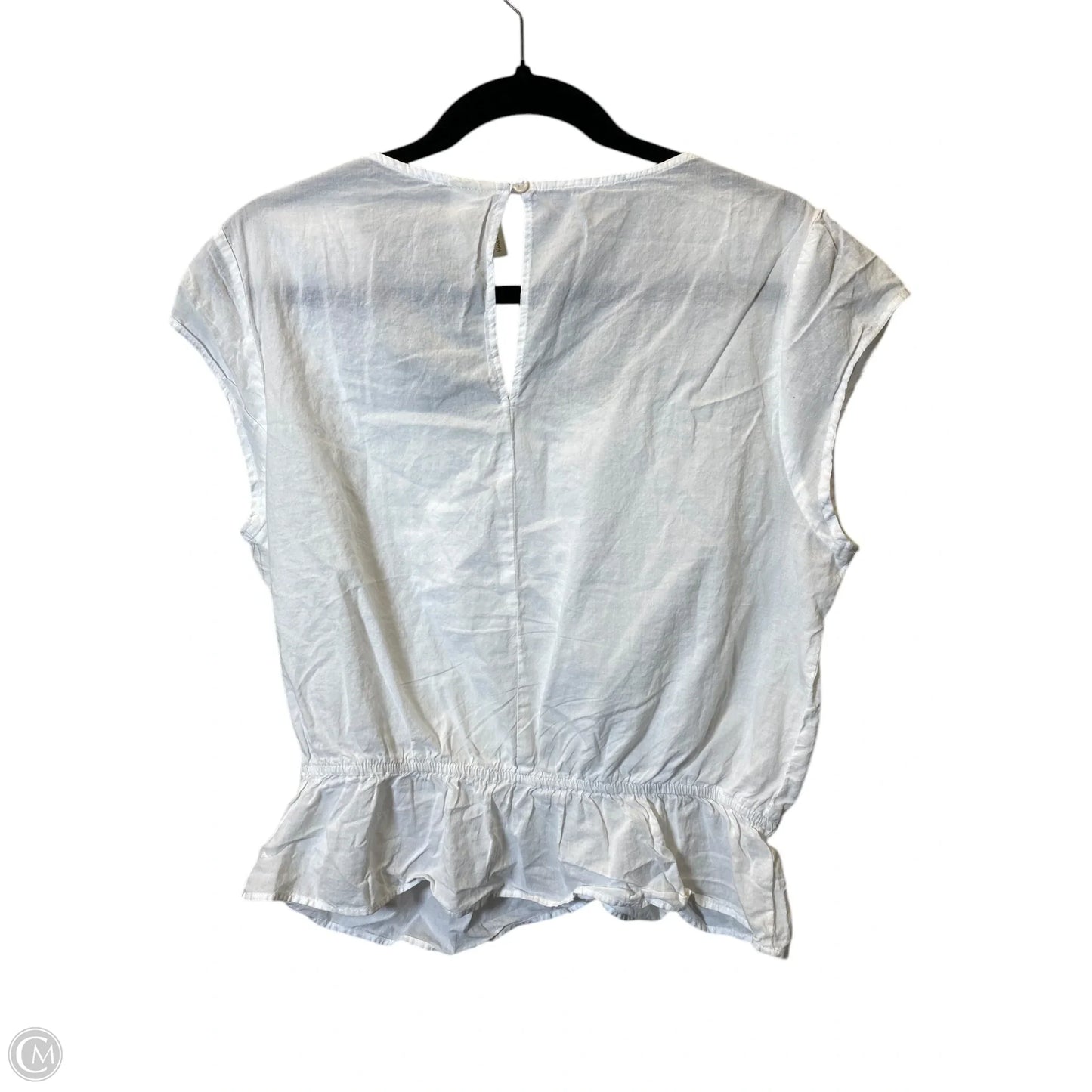 Top Short Sleeve By Japna In White, Size: L