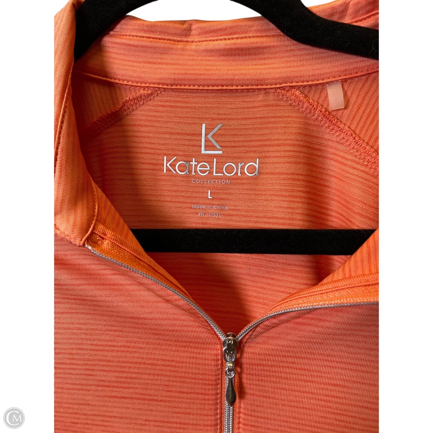 Athletic Top Short Sleeve By Clothes Mentor In Orange, Size: L