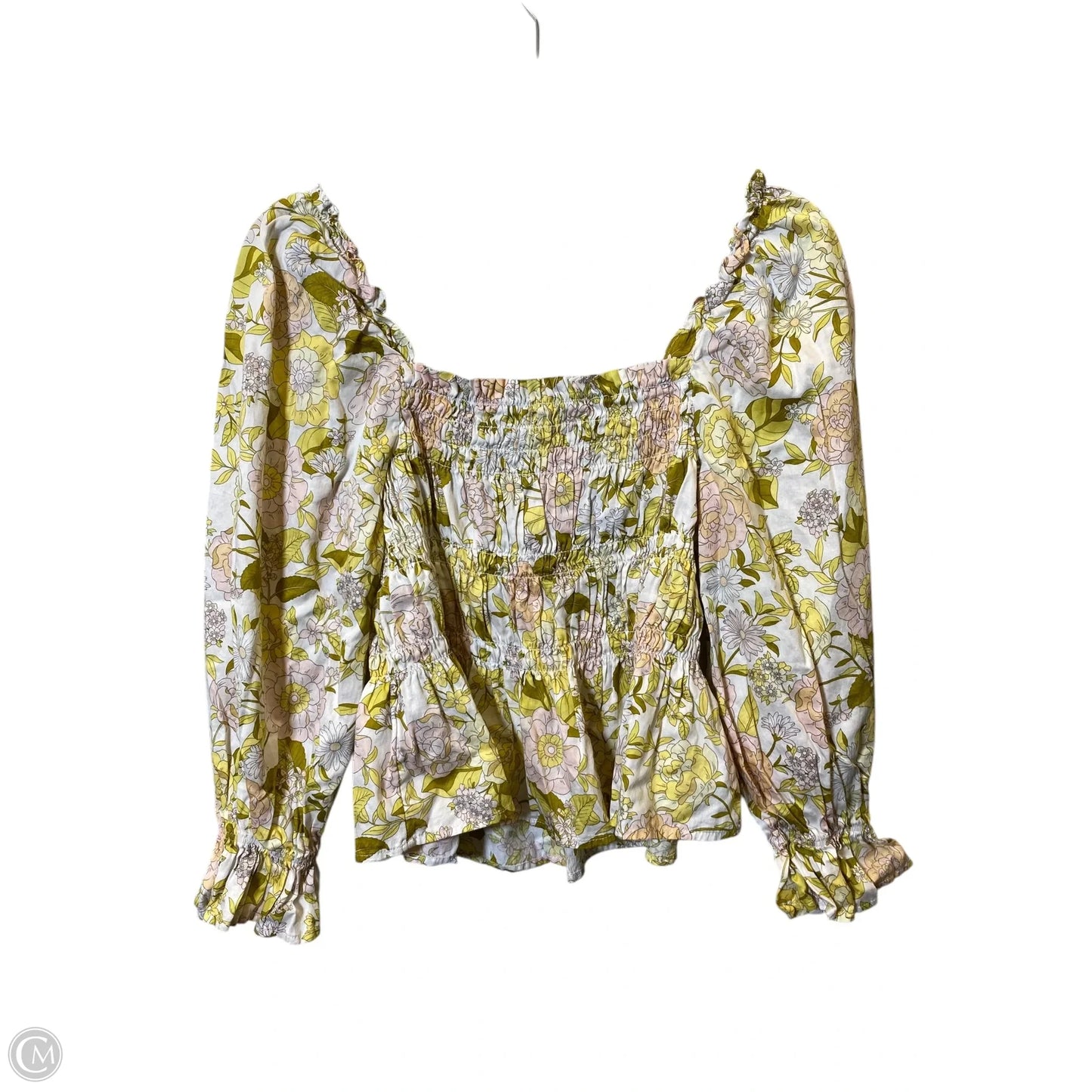 Top 3/4 Sleeve By Who What Wear In Floral Print, Size: M