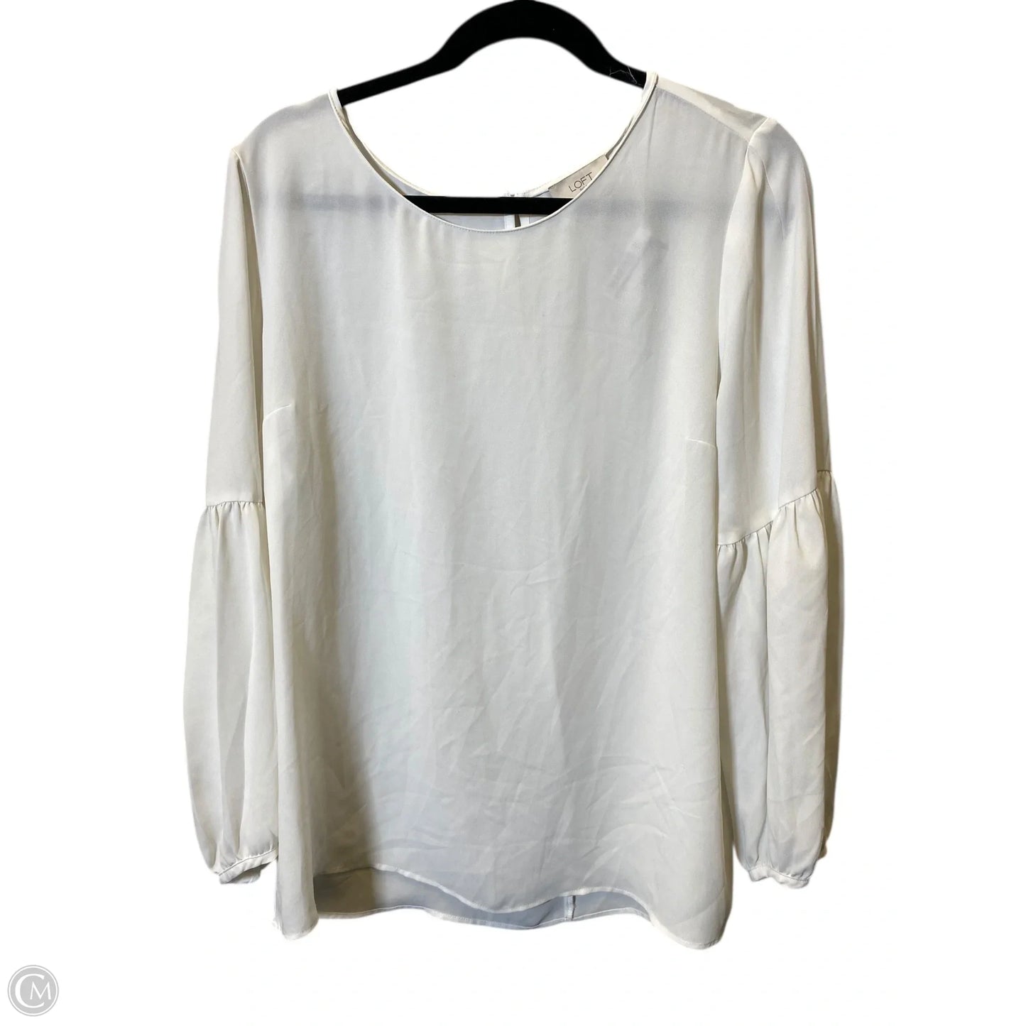 Top Long Sleeve By Loft In Cream, Size: L